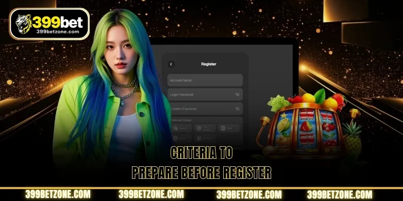 Criteria to prepare before Register