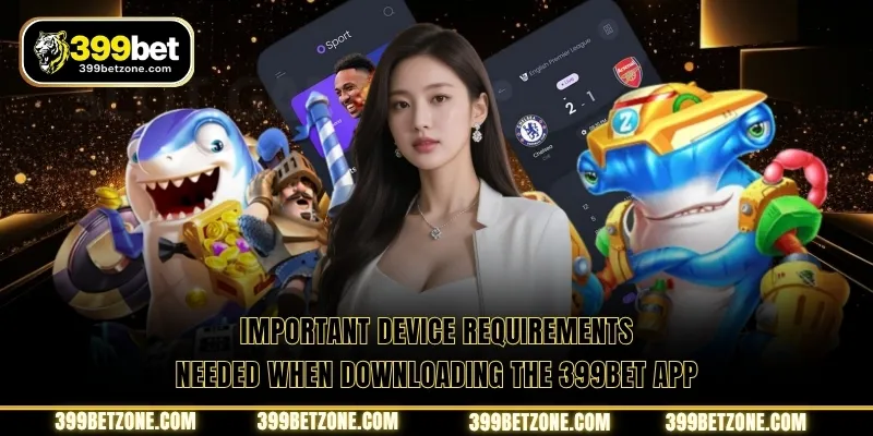 Important device requirements needed when downloading the 399BET app