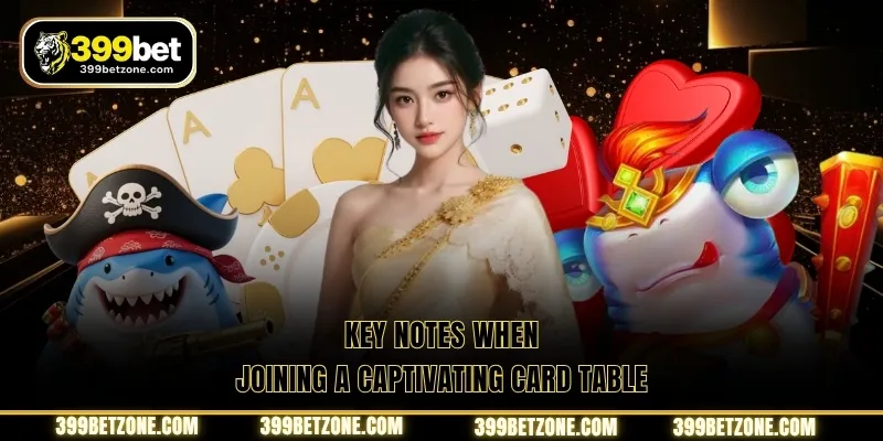 Key notes when joining a captivating card table