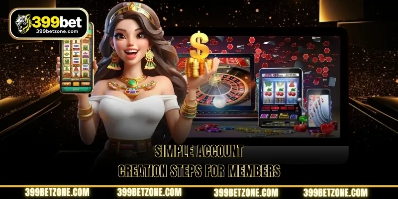 Simple account creation steps for members