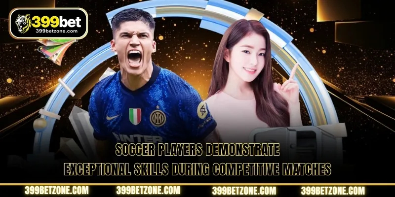 Soccer players demonstrate exceptional skills during competitive matches